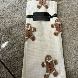 Rachel Zoe Gingerbread Oversized Throw Blanket Holiday Cheer